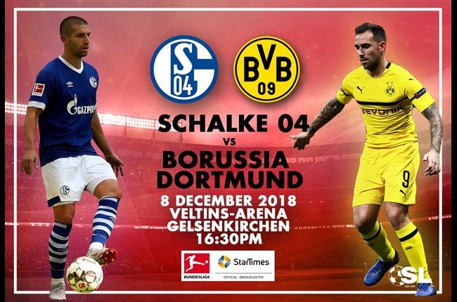 German Bundesliga Starting XI: Schalke v Borussia Dortmund 08 December 2018