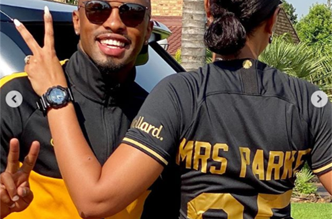 Mrs Parker Stylishly Rocks New Amakhosi Jersey Ahead Of Highlands Match