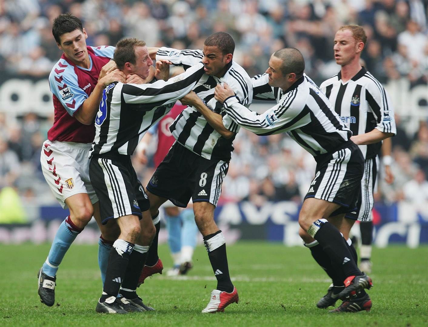 Newcastle United teamates Lee Bowyer and  Kieron D