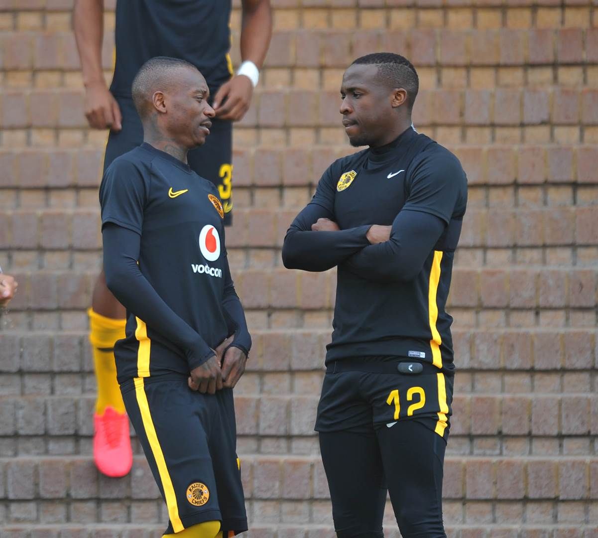 Khama Billiat and George Maluleka during the Kaize