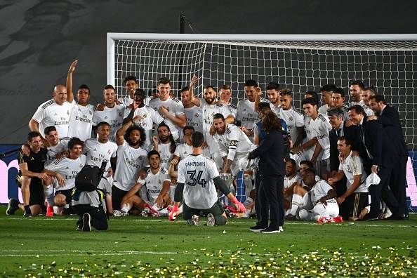 Real Madrid lift LaLiga trophy