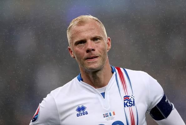 Arnor Gudjohnsen & son Eidur Gujohnsen for Iceland