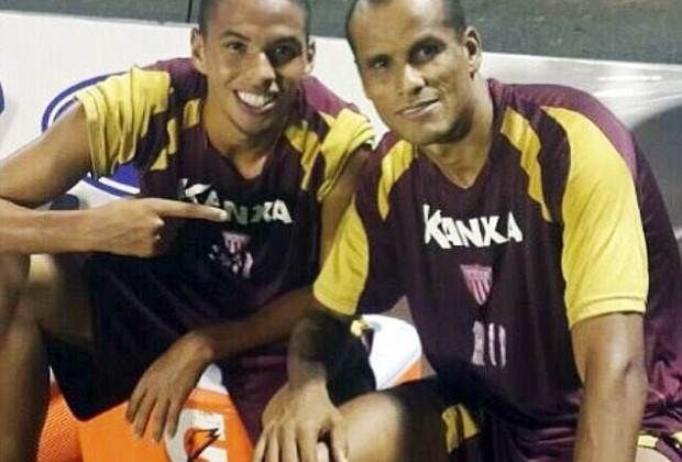 Rivaldo & son Rivaldinho for Mogi Mirim in 2014 an