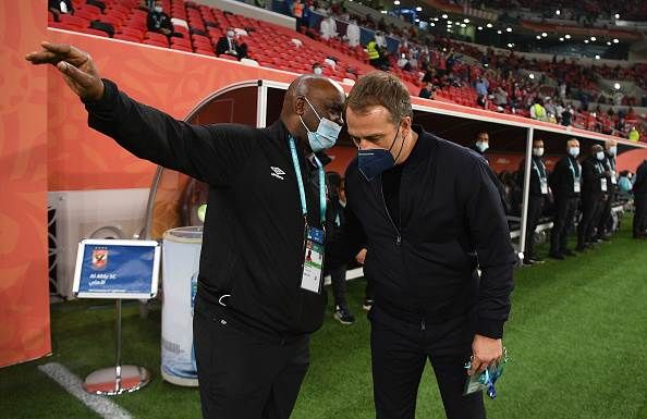 Pitso Mosimane & Hansi Flick ahead of kick-off