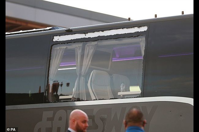Pictures: Real Madrid Bus Attacked In Liverpool