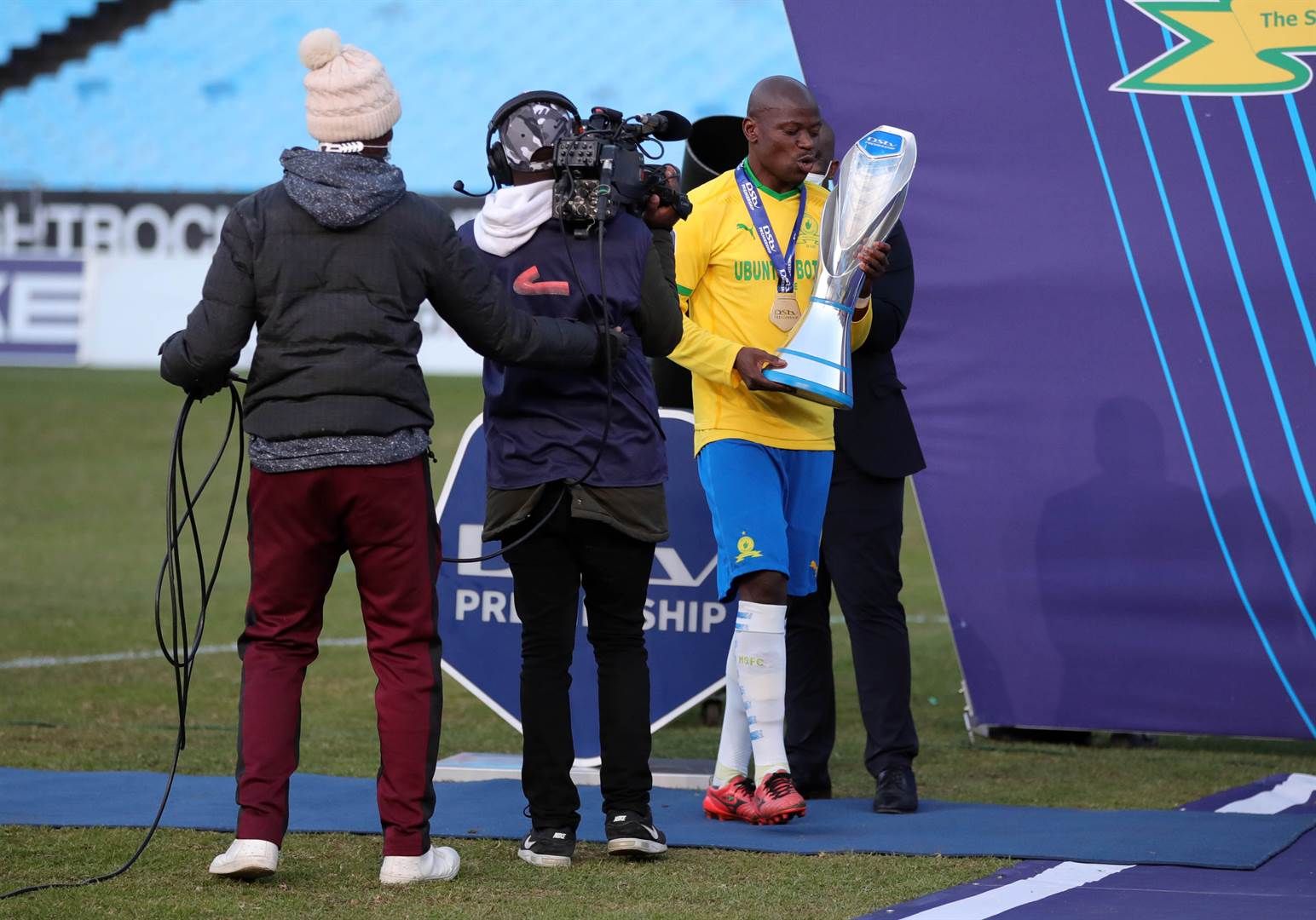 Sundowns captain Hlompho Kekana lifted his eighth 