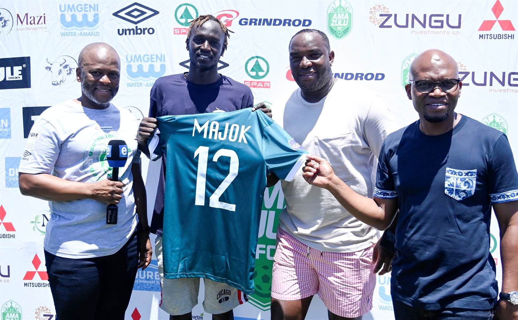 Abraham Majok was unveiled by AmaZulu. Image by @A