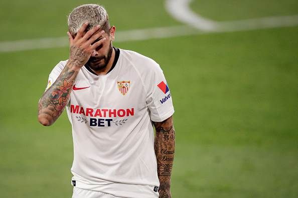 Ever Banega – got run over by his own car 