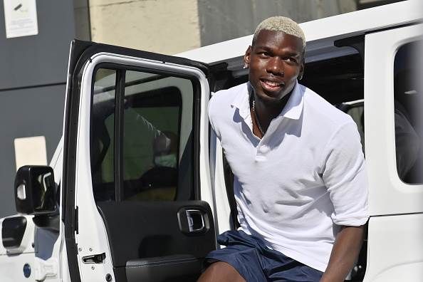 Paul Pogba arrives for Juventus medical 
