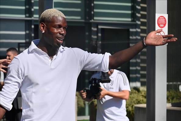 Paul Pogba arrives for Juventus medical 