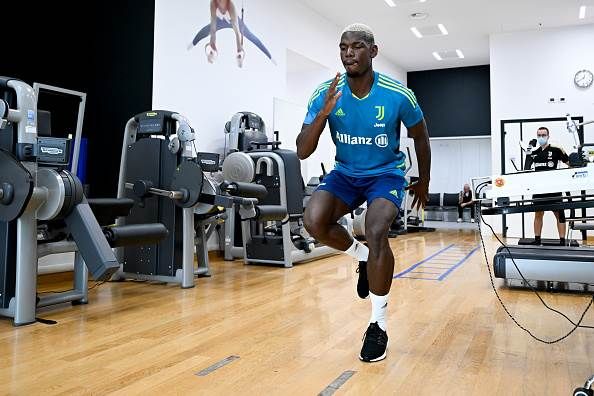 Paul Pogba put through his paces ahead of Juventus