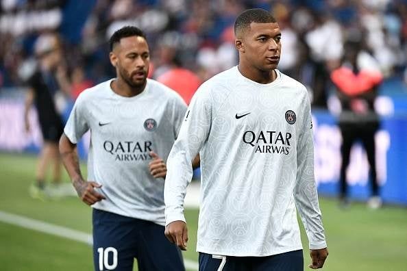 Neymar and Kylian Mbappe 