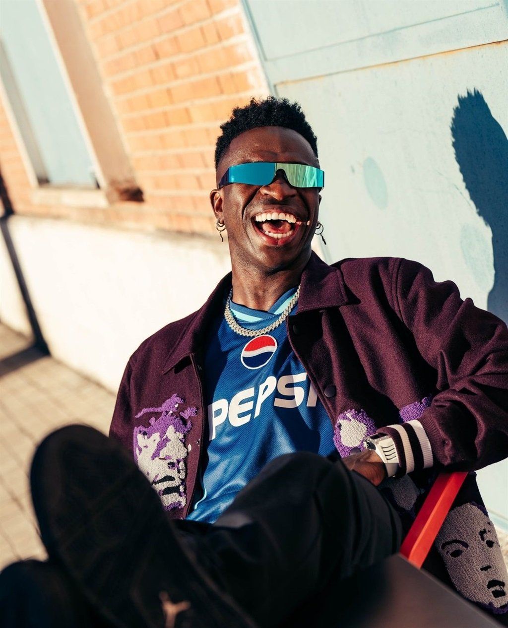 Vinicius Jr fronting the Pepsi x Art of Football c