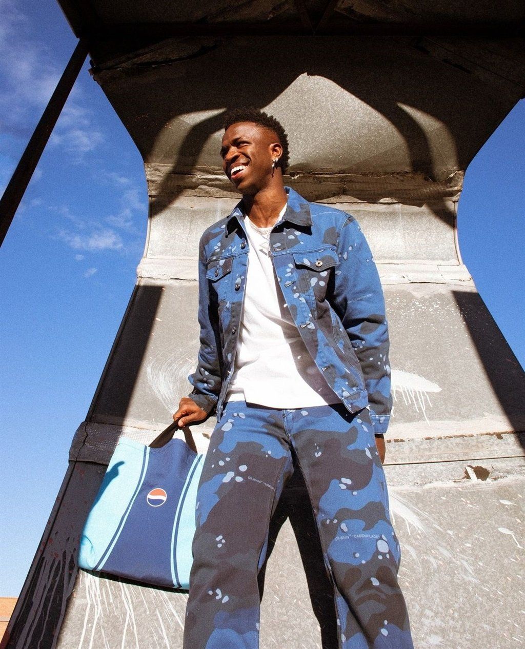 Vinicius Jr fronting the Pepsi x Art of Football c
