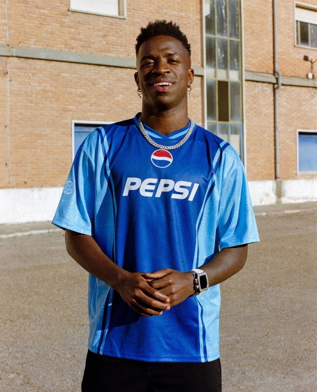 Vinicius Jr fronting the Pepsi x Art of Football c