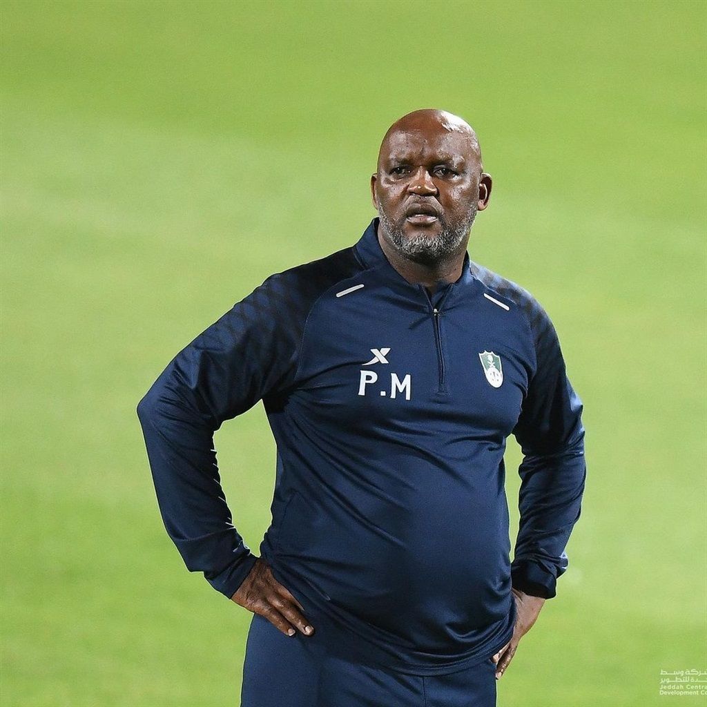Pitso Mosimane during Al Ahli's training session.