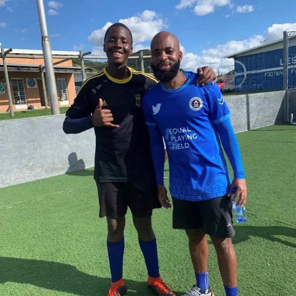 Oupa Manyisa and Brighton Mhlongo held a children'