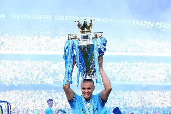 Manchester City celebrate Premier League title