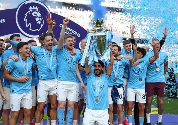 Manchester City celebrate Premier League title
