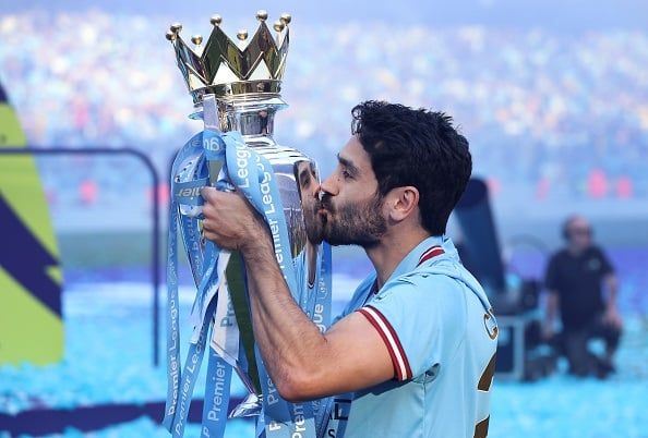 Manchester City celebrate Premier League title