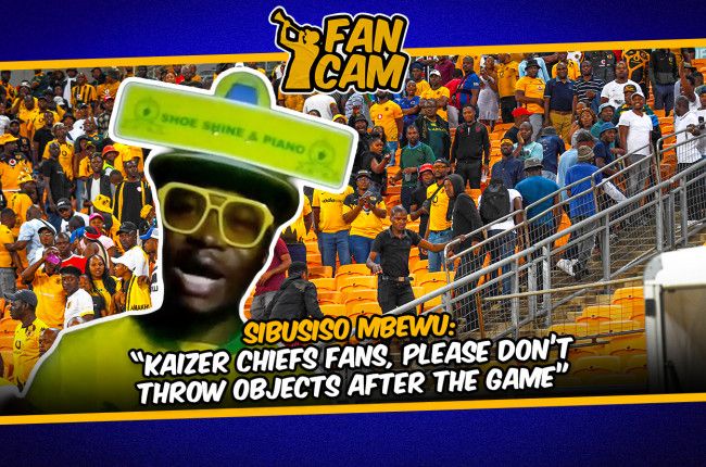 FANCAM: Chiefs Fans Urged To Behave By Sundowns Fan